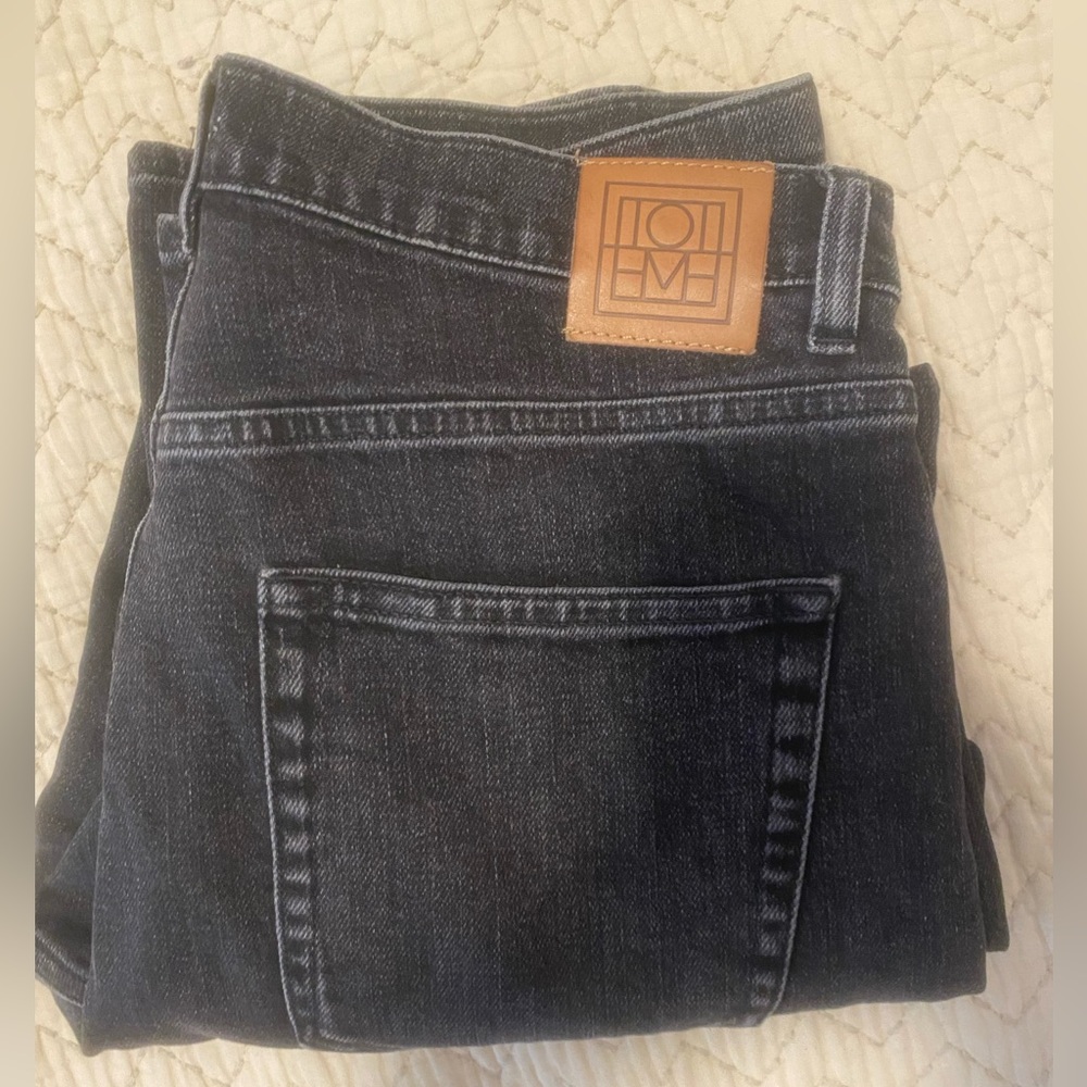 Toteme BlackGray Straight Leg Original jeans